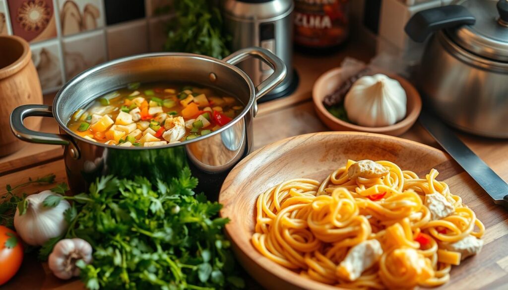 Pasta Fazool Cooking Process