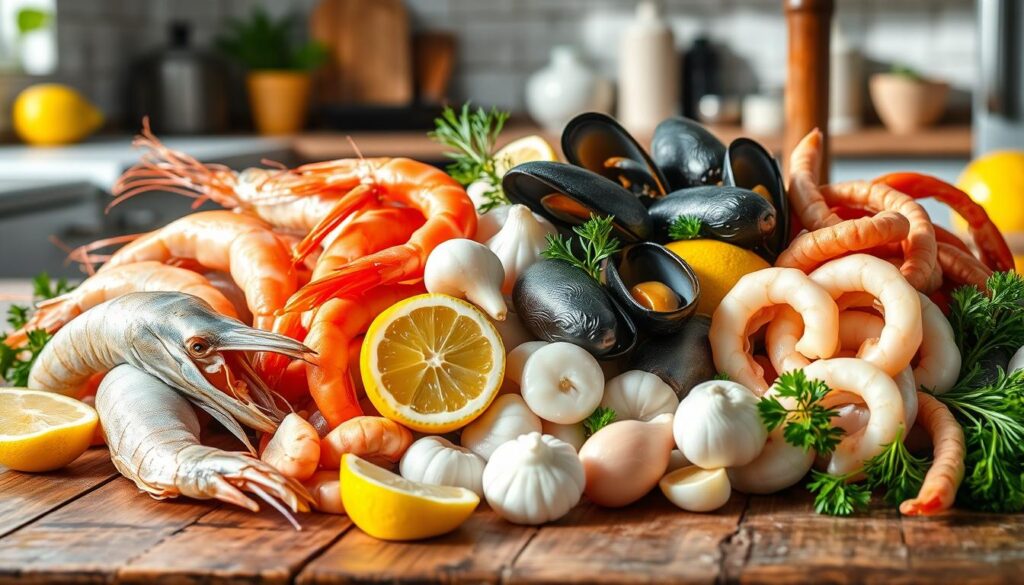 Seafood Ingredients Selection