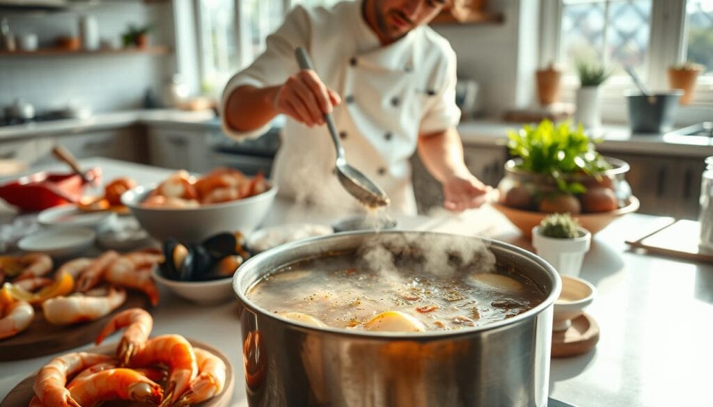 Seafood Boil Sauce Preparation