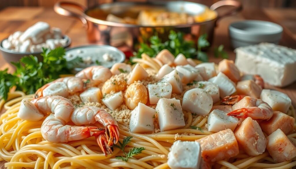 Seafood Pasta Casserole Ingredients